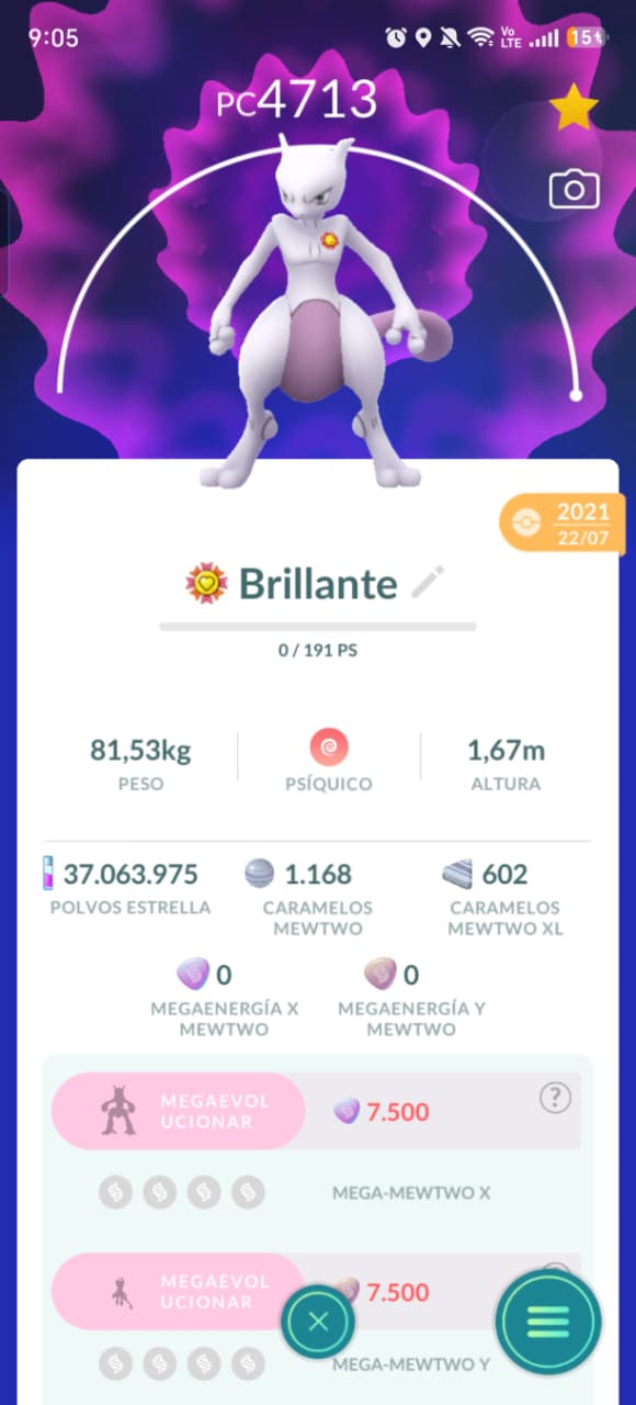 POKEMON GO NIVEL 71 | XP PARA LVL 80 | 37M POLVO ESTELAR  | 14700 MONEDAS