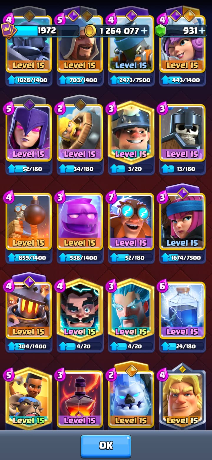 CLASH ROYALE | 1972 CARDS | 4 CAMPEONES | 31 EVOS