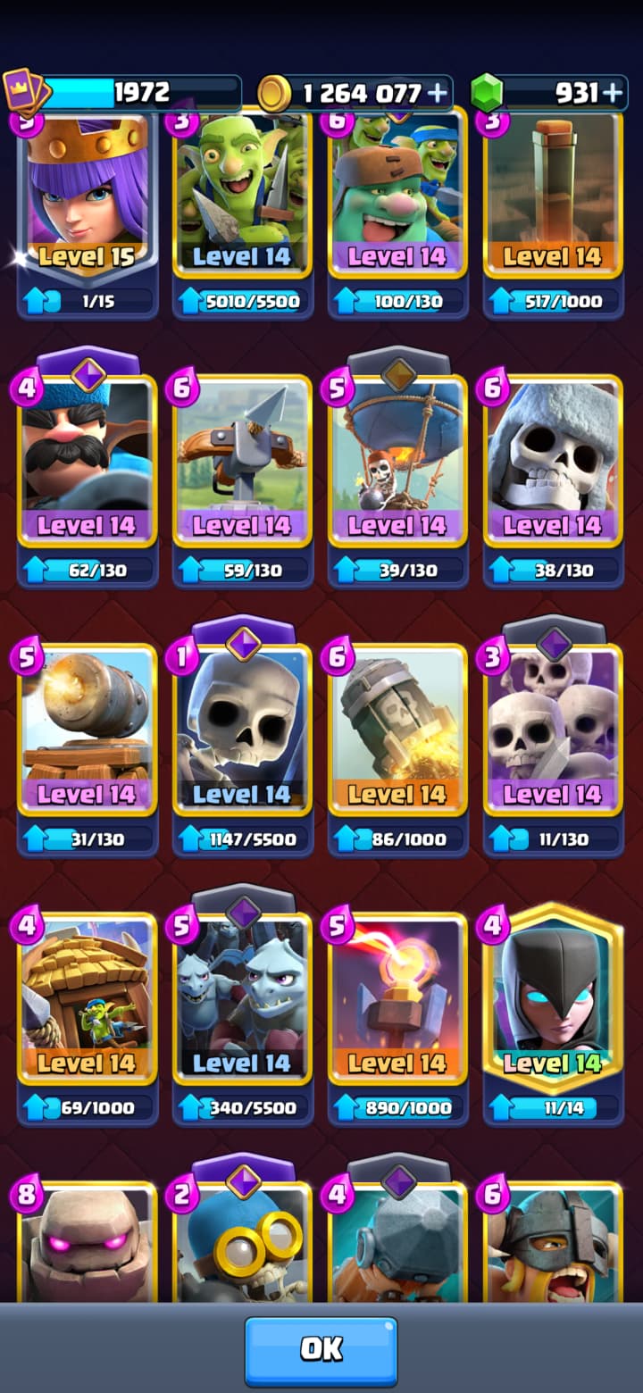 CLASH ROYALE | 1972 CARDS | 4 CAMPEONES | 31 EVOS